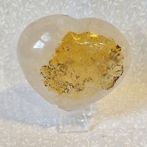 Golden Healer Crystal Heart